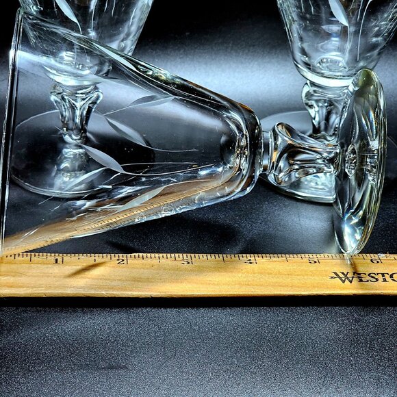 3 Libbey Simplicity Ice Tea Water Glasses 5.5" botanical leaves vtg midcentury - Picture 5 of 7